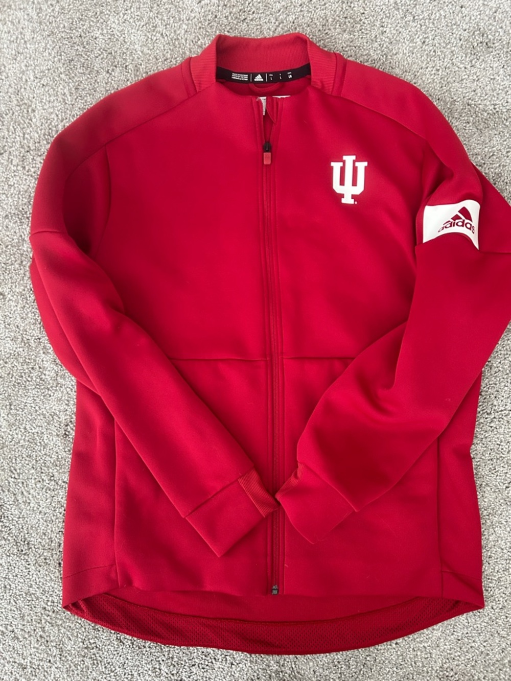 adidas Red Indiana University Zip-Up Jacket
